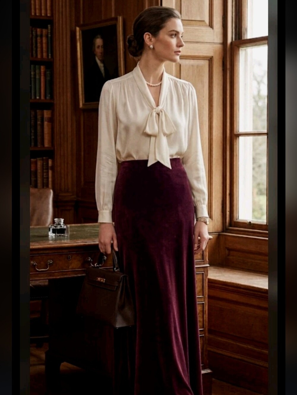 Max Studio Vintage Velvet Maxi Pencil Skirt XL Old Money Elegant Classic #47